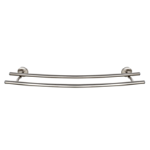 Porte-serviettes 2 barres fixes Cuba inox chromé mat - WENKO