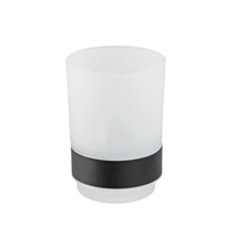 Porte Gobelet brosse à dents Bosio inox noir mat - WENKO