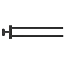 Porte-serviettes 2 barres mobiles inox noir mat - WENKO