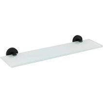 Tablette Bosio verre/inox noir mat - WENKO