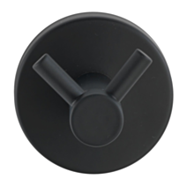 Crochet 2 têtes Duo Bosio inox noir mat - WENKO