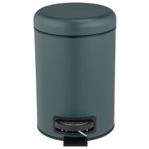 Poubelle salle de bain à pédale Leman Easy Close 3L vert foncé mat