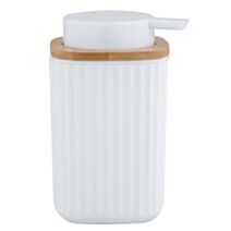 Distributeur de savon Rotello plastique bambou blanc - WENKO
