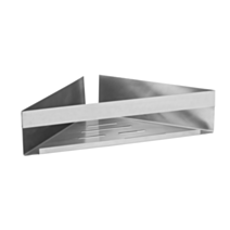 Etagère d'angle Genova en inox gris mat - WENKO