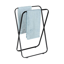 Porte-serviettes Tegoleto repliable acier noir