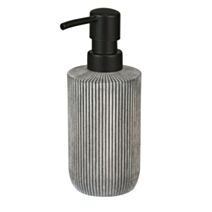 Distributeur de savon Antella pierre naturelle grise noir - WENKO