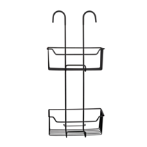 Serviteur douche suspendu Milo noir 2 niveaux - WENKO