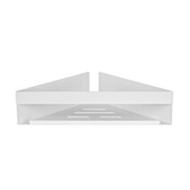 Etagère d'angle Turbo-Loc Genova White inox mat blanc - WENKO