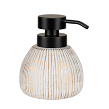 Distributeur de savon Pascoli céramique blanc/or - WENKO
