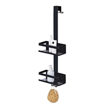 Serviteur douche suspendu Bribano Duo noir 2 niveaux - WENKO