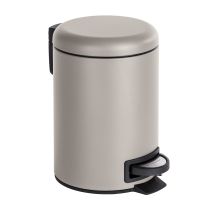 Poubelle salle de bain à pédale Leman Easy Close 3L taupe mat
