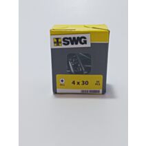 Vis bois et panneaux, tête fraisée, PZ, 4 x 30, filetage total, acier zingué