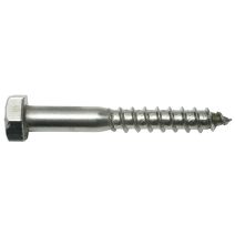 Tirefond, 10 x 60, acier inoxydable A2, DIN 571