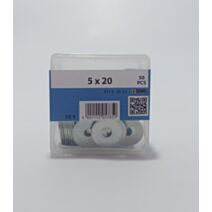 Rondelle carrossier, 5 x 20, acier zingué