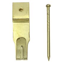 Crochet tableau av pointe , taille 1, acier laitonné