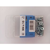 Boulon mécanique, tête fraisée, PH, M4 x 10, acier zingué, DIN 965