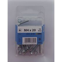 Boulon mécanique, tête fraisée, PH, M4 x 20, acier zingué, DIN 965