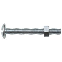 Boulon poêlier, tête bombée fendue, M4 x 30, acier zingué