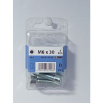 Vis métaux, tête cylindrique, 6-pans creux, M8 x 30, acier zingué, DIN 912