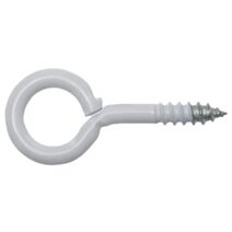 Piton à visser Revêtement plastique blanc acier 10 x 20 blanc