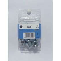 Écrou borgne M8, acier zingué, DIN 1587