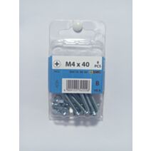 Boulon mécanique, tête fraisée, PH, M4 x 40, acier zingué, DIN 965