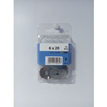 Rondelle carrossier, 6 x 20, acier zingué