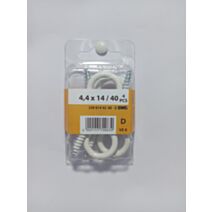 Piton à visser, 4,4 x 14 / 40, revêtement plastique blanc