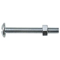 Boulon poêlier avec écrou acier zingué 4 x 40 mm