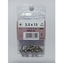 Vis à tôle, tête bombée, PH, 3,5 x 13, acier inoxydable A2, DIN 7981
