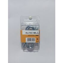 Piton à visser, 4 x 14 / 40, acier zingué