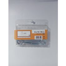 Piton à visser, 4 x 14 / 50, acier zingué