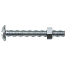 Boulon poêlier avec écrou acier zingué 8 x 40 mm