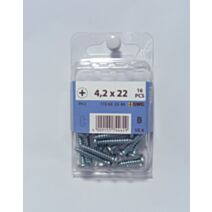 Vis à tôle, tête bombée, PH, 4,2 x 22, acier zingué, DIN 7981