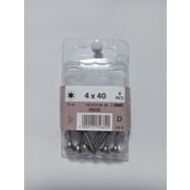 Vis à bois aggloméré à tête fraisée 4 x 70, filetage partiel, en acier inoxydable A2