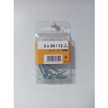 Gond à visser, 3 x 30 / 12, acier zingué