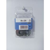 Rondelle carrossier, 8 x 25, acier zingué