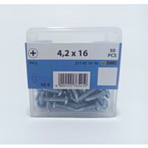 Vis autoperceuse, tête bombée, PH, 4,2 x 16, acier zingué, DIN 7504-N