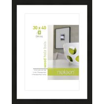 Cadre Apollon bois 30x40cm pour photo 21x29,7cm noir - NIELSEN