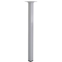 Pied carré métal blanc H.400 25x25 mm - EVOLUDIS