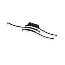 Plafonnier Route Noir Mat H.7cm - REALITY