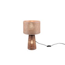 Lampe de Table Straw Brun Maillage Rotin Exclu 1xE27 Max.40W - REALITY
