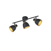 Spot métal noir mat Punch 3xE14 (non inclus) - REALITY