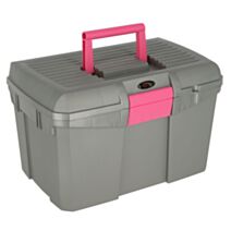 Coffre de pansage Siena plastique gris/rose - COVALLIERO