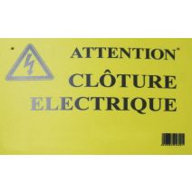 Plaquette de signalisation – clôture électrique ! 