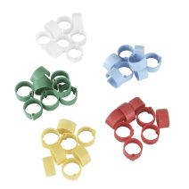 Clips en plastique coloris mélangé, Ø16mm, 100pcs
