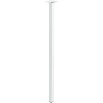 Pied carré métal blanc H.700 25x25 mm - EVOLUDIS