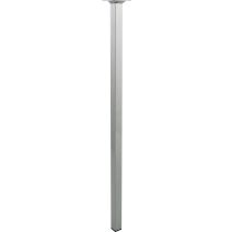 Pied carré métal gris H.700 25x25 mm - EVOLUDIS