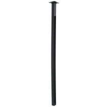 Pied carré métal noir H.800 25x25 mm - EVOLUDIS