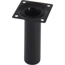 Pied cylindrique métal noir H.100 Ø30 mm - EVOLUDIS